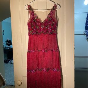 Marchesa Notte Floral Flapper Dress